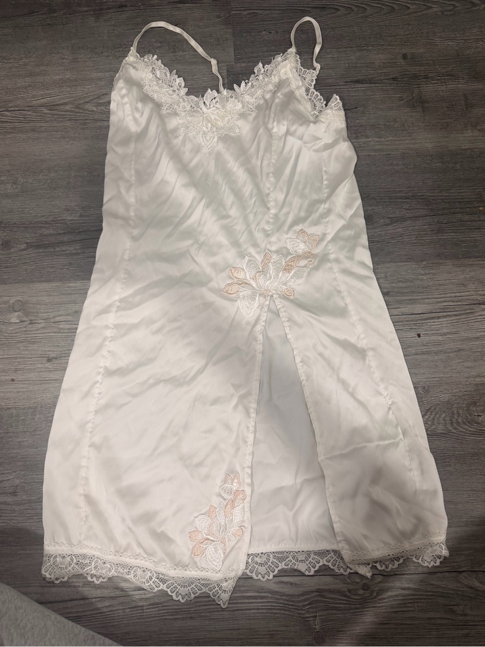 White Lace-Trim Slip Dress - Women Intimates & Sleepwear